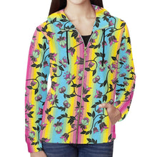 Load image into Gallery viewer, Powwow Carnival All Over Print Full Zip Hoodie for Women (Model H14) All Over Print Full Zip Hoodie for Women (H14) e-joyer 
