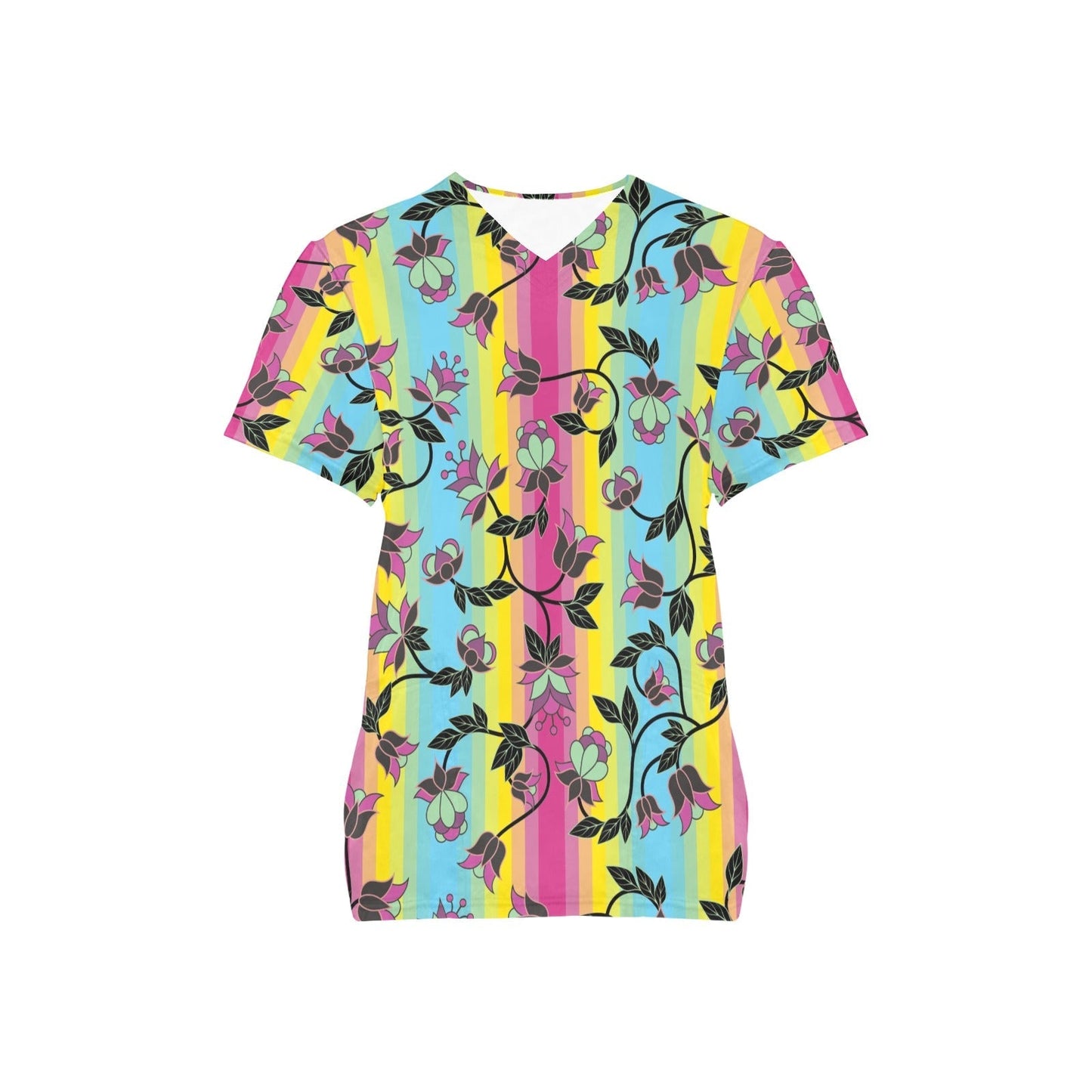 Powwow Carnival All Over Print Scrub Top Scrub Top e-joyer 