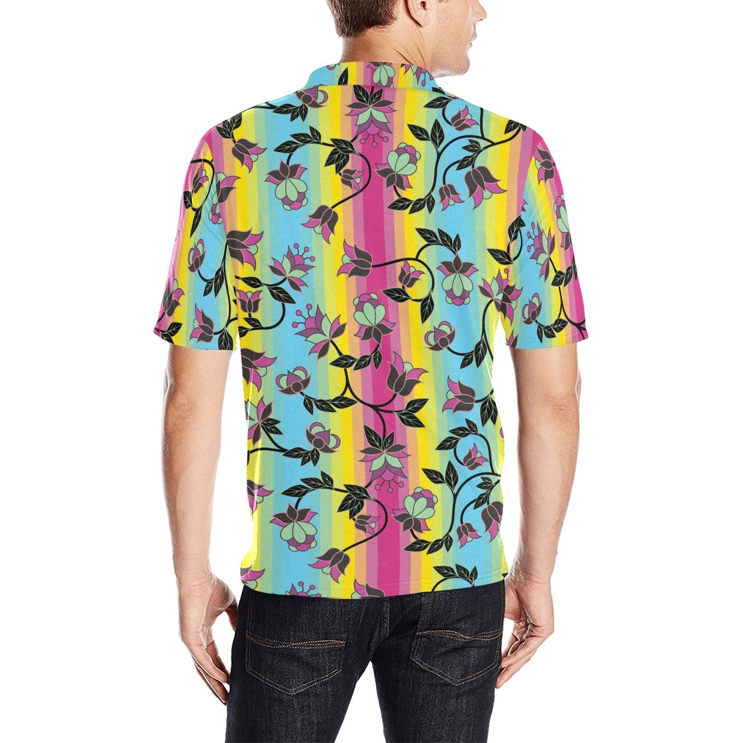 Powwow Carnival Men's All Over Print Polo Shirt (Model T55) Men's Polo Shirt (Model T55) e-joyer 