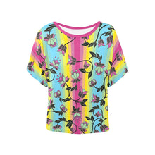 Load image into Gallery viewer, Powwow Carnival Women&#39;s Batwing-Sleeved Blouse T shirt (Model T44) Women&#39;s Batwing-Sleeved Blouse T shirt (T44) e-joyer 
