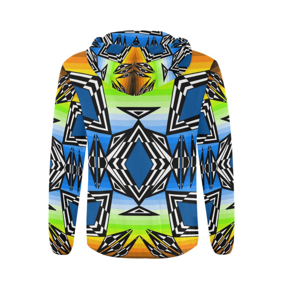 Prairie Fire Autumn All Over Print Full Zip Hoodie for Men (Model H14) All Over Print Full Zip Hoodie for Men e-joyer 