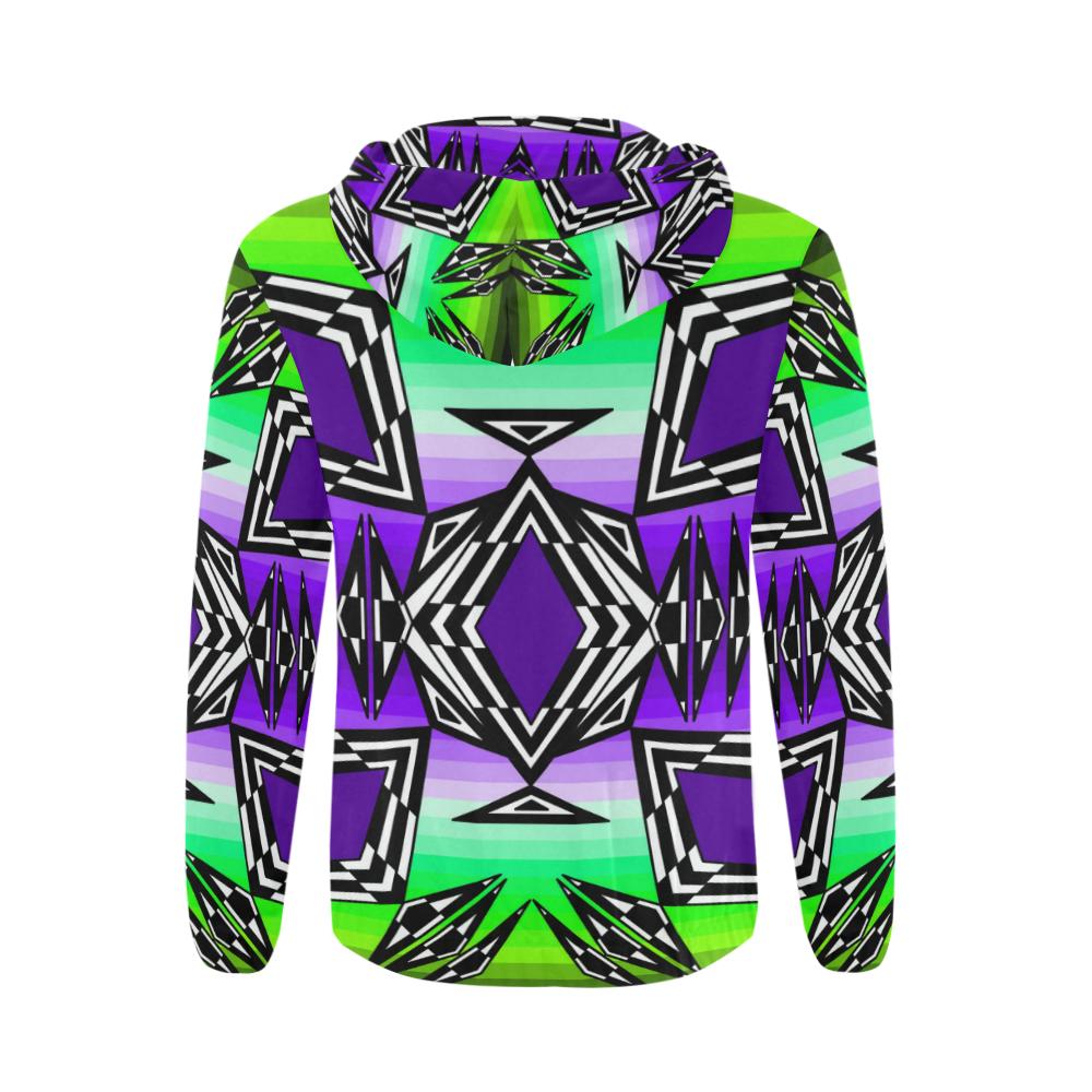 Prairie Fire Dusk All Over Print Full Zip Hoodie for Men (Model H14) All Over Print Full Zip Hoodie for Men e-joyer 