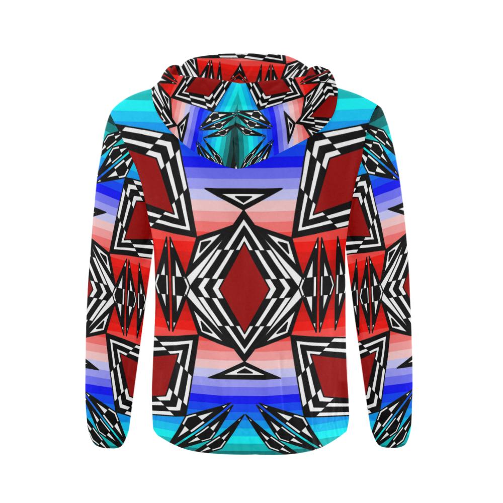 Prairie Fire July All Over Print Full Zip Hoodie for Men (Model H14) All Over Print Full Zip Hoodie for Men e-joyer 