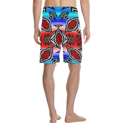 Prairie Fire July Men's All Over Print Casual Shorts (Model L23) Men's Casual Shorts (L23) e-joyer 