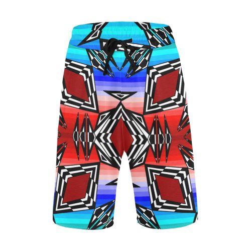 Prairie Fire July Men's All Over Print Casual Shorts (Model L23) Men's Casual Shorts (L23) e-joyer 