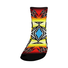 Load image into Gallery viewer, Prairie Fire Medicine Wheel Crew Socks Crew Socks e-joyer 
