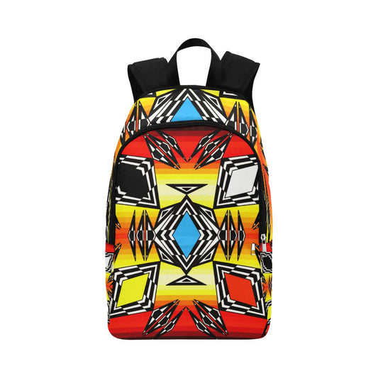 Prairie Fire Medicine Wheel Fabric Adult Backpack (Model 1659) Casual Backpack for Adult (1659) e-joyer 