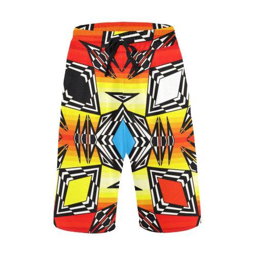 Prairie Fire Medicine Wheel Men's All Over Print Casual Shorts (Model L23) Men's Casual Shorts (L23) e-joyer 