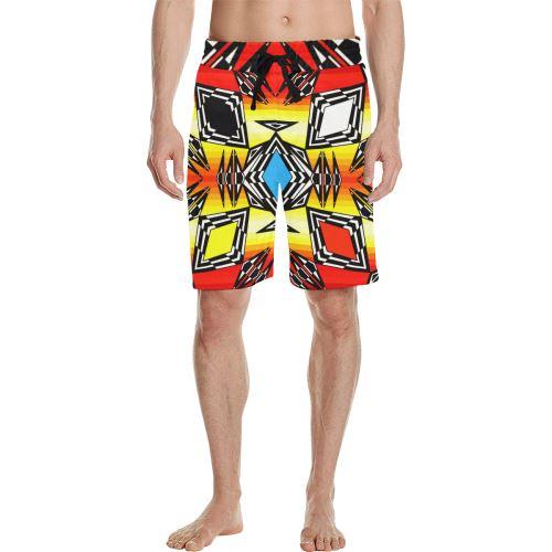 Prairie Fire Medicine Wheel Men's All Over Print Casual Shorts (Model L23) Men's Casual Shorts (L23) e-joyer 