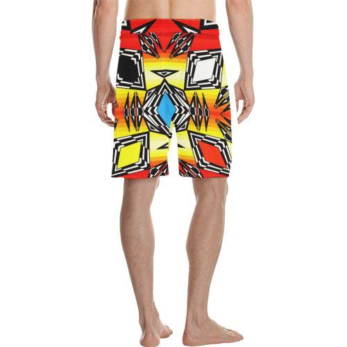 Prairie Fire Medicine Wheel Men's All Over Print Casual Shorts (Model L23) Men's Casual Shorts (L23) e-joyer 