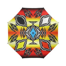 Load image into Gallery viewer, Prairie Fire Medicine Wheel Semi-Automatic Foldable Umbrella Semi-Automatic Foldable Umbrella e-joyer 
