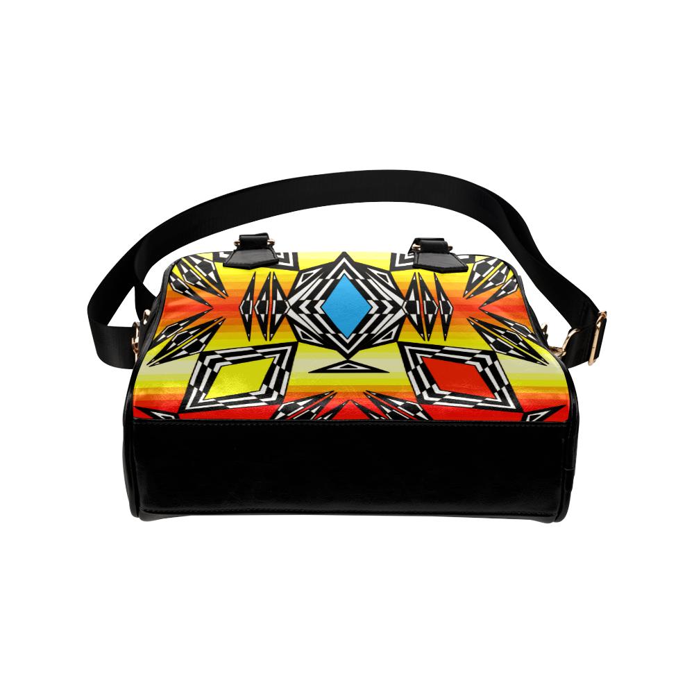 Prairie Fire Medicine Wheel Shoulder Handbag (Model 1634) Shoulder Handbags (1634) e-joyer 