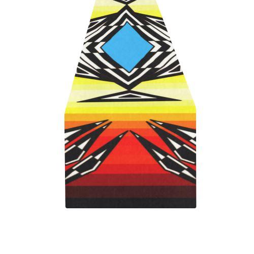 Prairie Fire Medicine Wheel Table Runner 16x72 inch Table Runner 16x72 inch e-joyer 