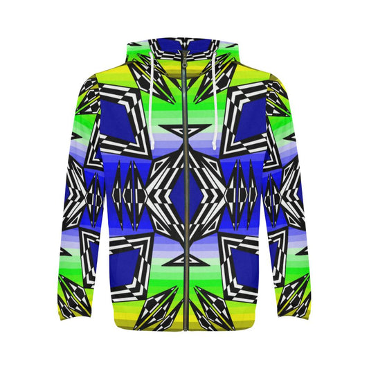 Prairie Fire Spring All Over Print Full Zip Hoodie for Men (Model H14) All Over Print Full Zip Hoodie for Men e-joyer 