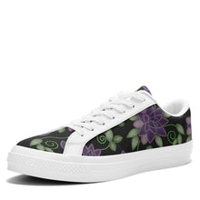 Load image into Gallery viewer, Purple Beaded Rose Aapisi Low Top Canvas Shoes White Sole aapisi Herman 
