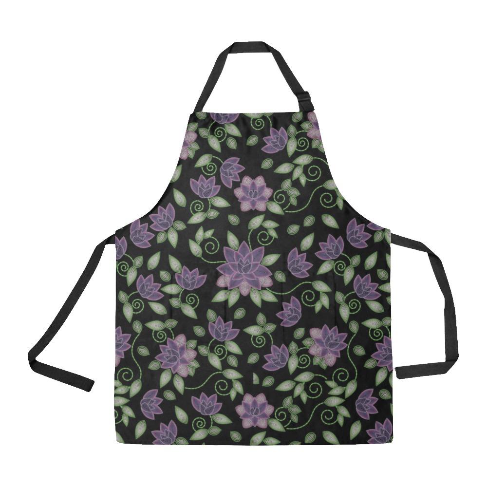 Purple Beaded Rose All Over Print Apron All Over Print Apron e-joyer 