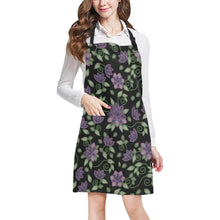 Load image into Gallery viewer, Purple Beaded Rose All Over Print Apron All Over Print Apron e-joyer 
