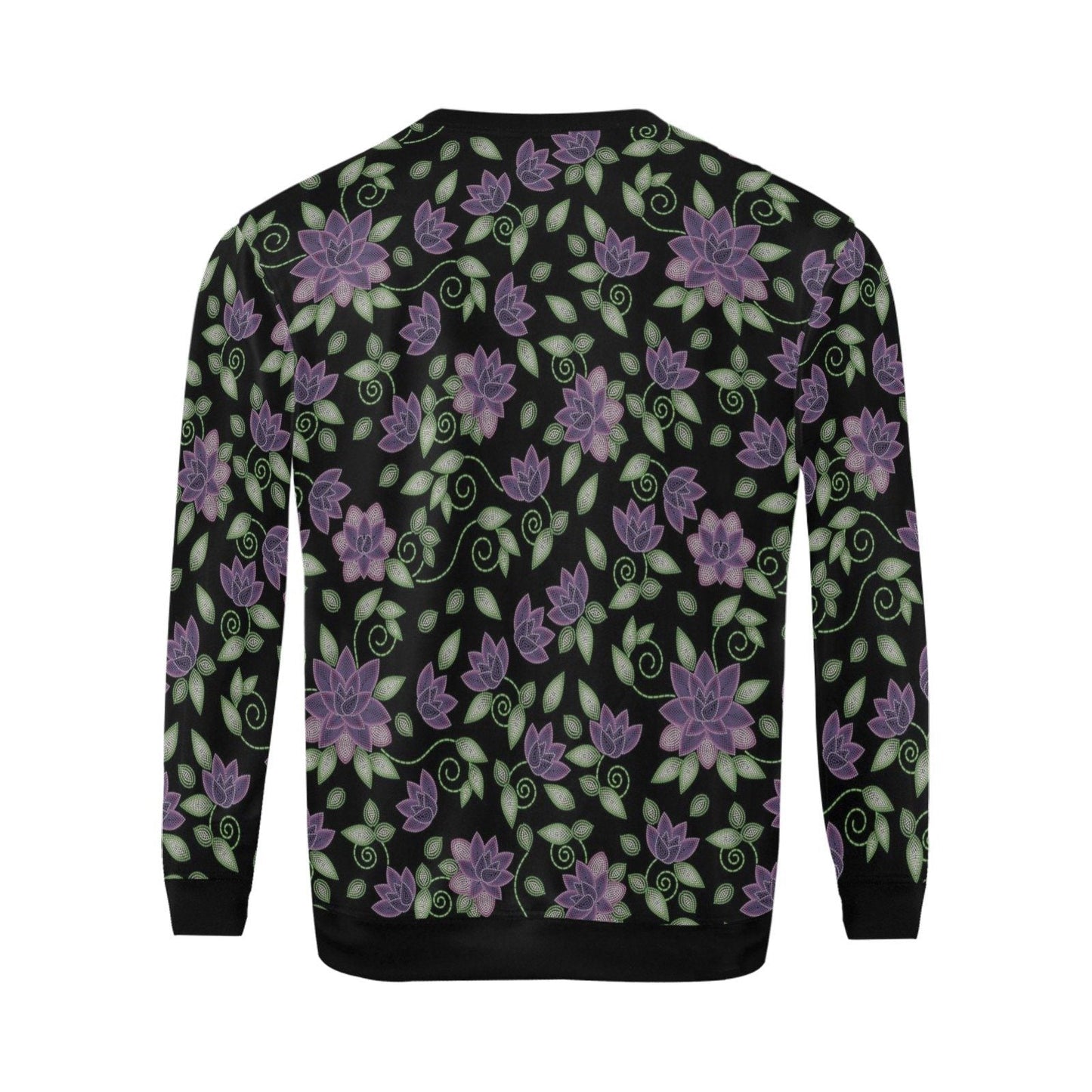 Purple Beaded Rose All Over Print Crewneck Sweatshirt for Men (Model H18) shirt e-joyer 