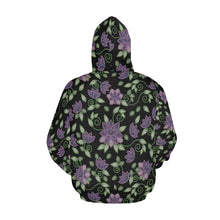 Load image into Gallery viewer, Purple Beaded Rose All Over Print Hoodie for Men (USA Size) (Model H13) All Over Print Hoodie for Men (H13) e-joyer 

