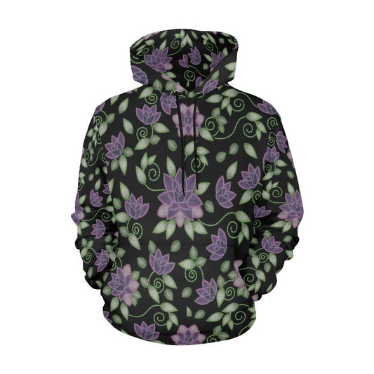 Purple Beaded Rose All Over Print Hoodie for Men (USA Size) (Model H13) All Over Print Hoodie for Men (H13) e-joyer 
