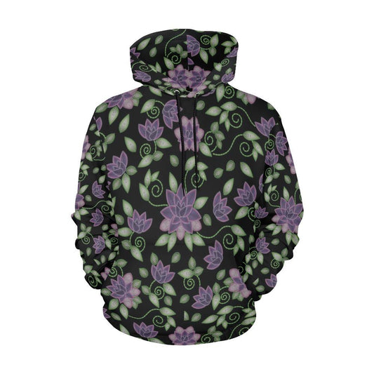 Purple Beaded Rose All Over Print Hoodie for Women (USA Size) (Model H13) All Over Print Hoodie for Women (H13) e-joyer 