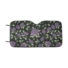 Load image into Gallery viewer, Purple Beaded Rose Car Sun Shade 55&quot;x30&quot; Car Sun Shade e-joyer 
