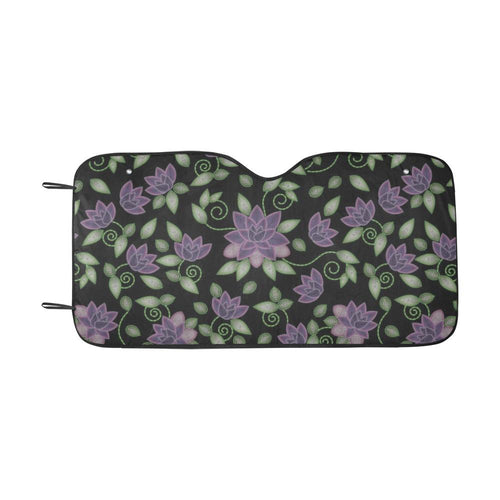 Purple Beaded Rose Car Sun Shade 55