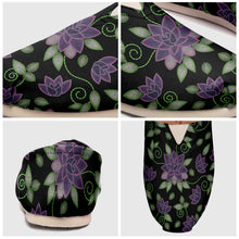 Load image into Gallery viewer, Purple Beaded Rose Casual Unisex Slip On Shoe Herman 

