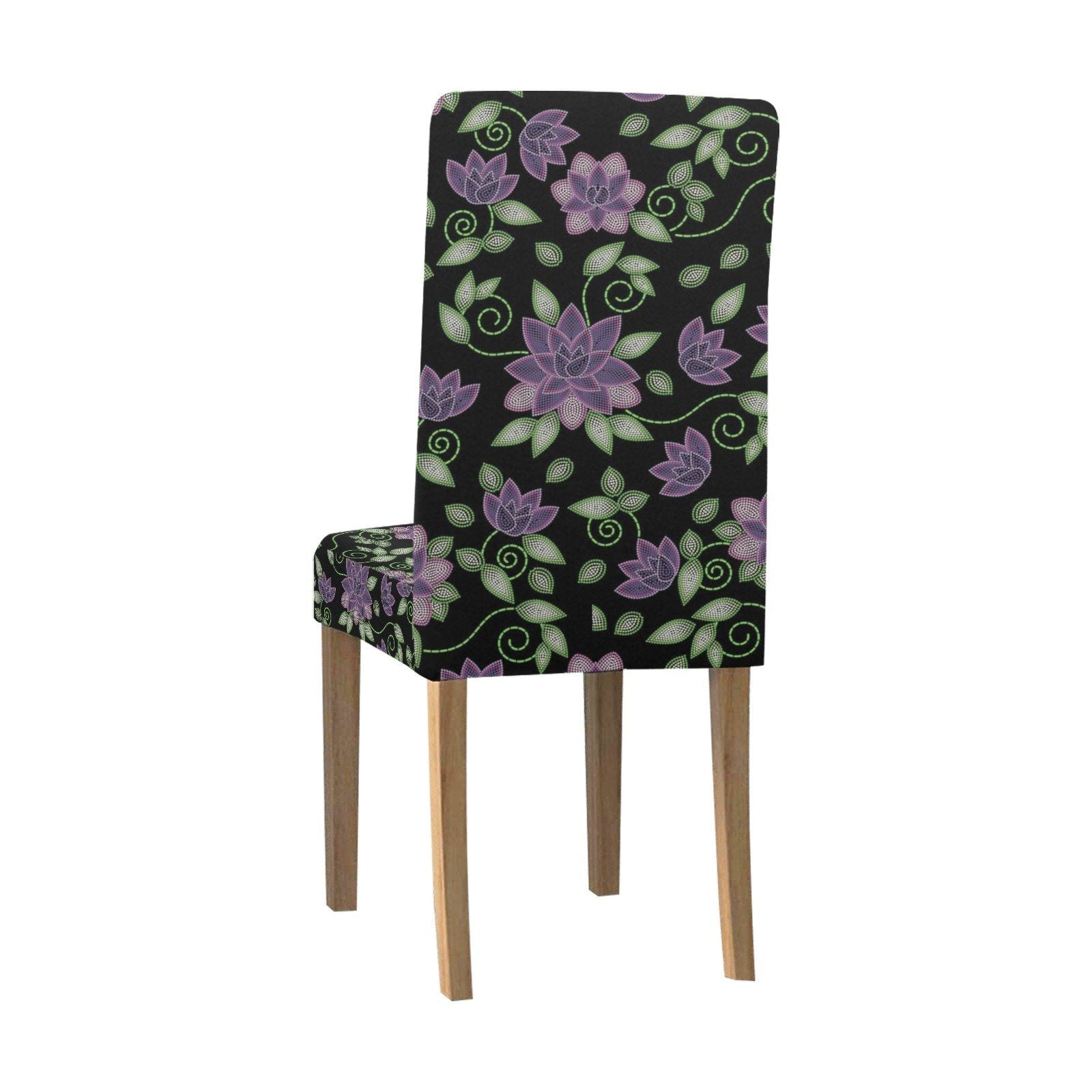 Purple Beaded Rose Chair Cover (Pack of 6) Chair Cover (Pack of 6) e-joyer 