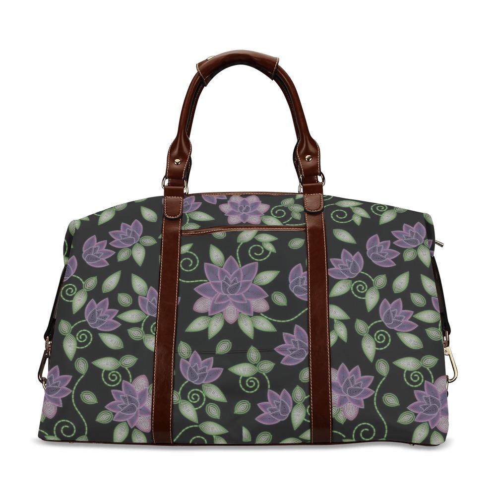 Purple Beaded Rose Classic Travel Bag (Model 1643) Remake Classic Travel Bags (1643) e-joyer 