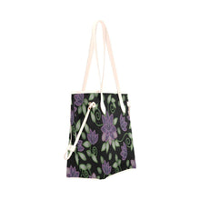 Load image into Gallery viewer, Purple Beaded Rose Clover Canvas Tote Bag (Model 1661) Clover Canvas Tote Bag (1661) e-joyer 
