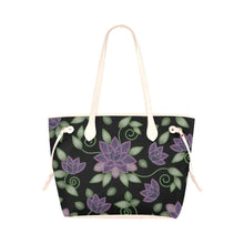 Load image into Gallery viewer, Purple Beaded Rose Clover Canvas Tote Bag (Model 1661) Clover Canvas Tote Bag (1661) e-joyer 
