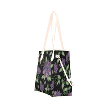 Load image into Gallery viewer, Purple Beaded Rose Clover Canvas Tote Bag (Model 1661) Clover Canvas Tote Bag (1661) e-joyer 
