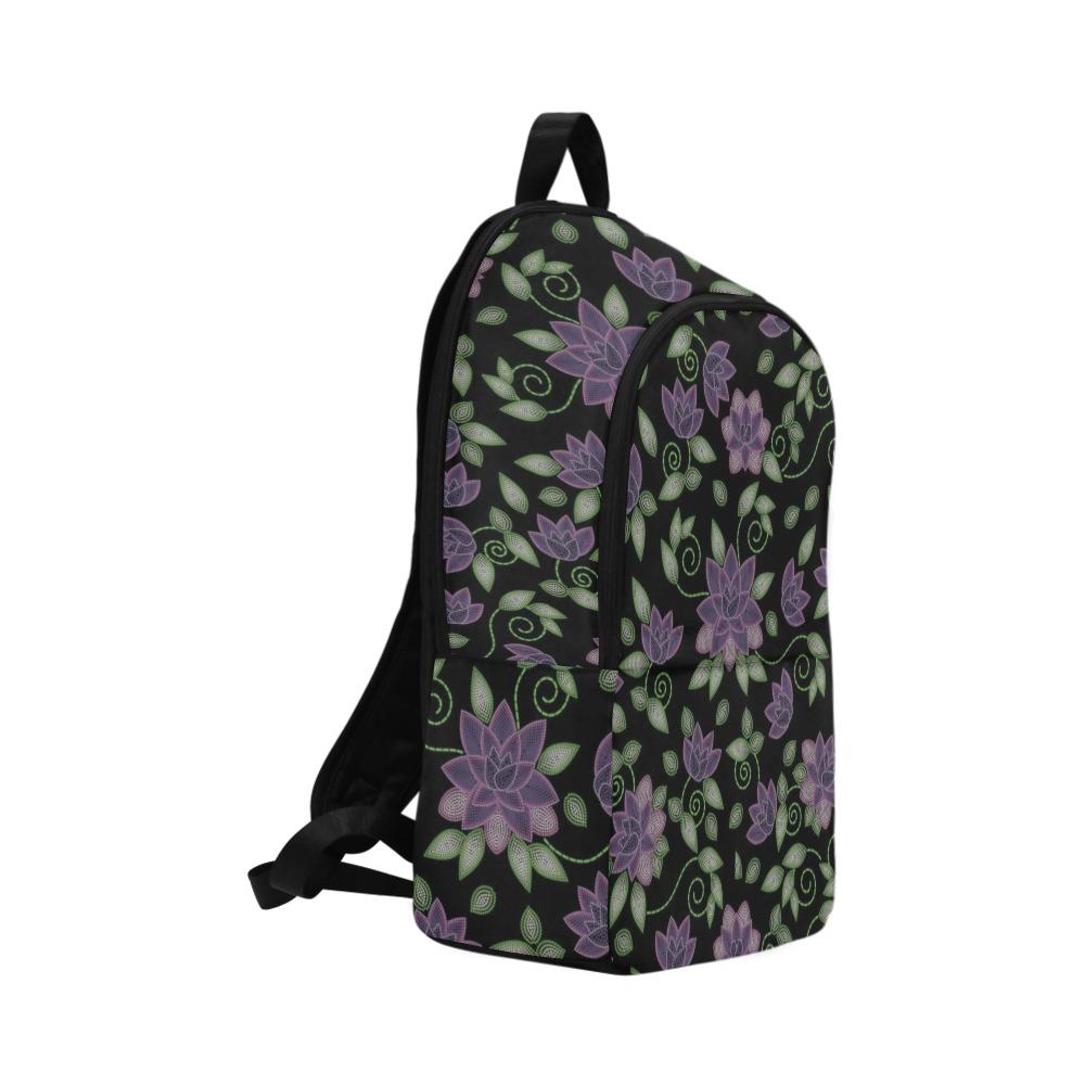 Purple Beaded Rose Fabric Backpack for Adult (Model 1659) Casual Backpack for Adult (1659) e-joyer 