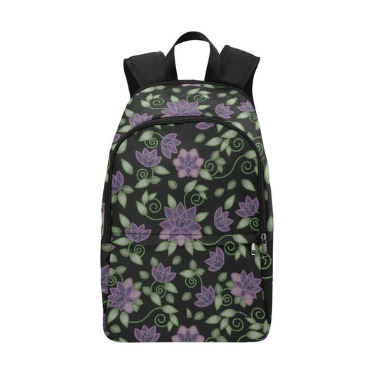 Purple Beaded Rose Fabric Backpack for Adult (Model 1659) Casual Backpack for Adult (1659) e-joyer 