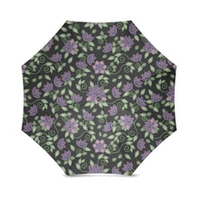 Load image into Gallery viewer, Purple Beaded Rose Foldable Umbrella (Model U01) Foldable Umbrella e-joyer 
