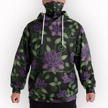 Load image into Gallery viewer, Purple Beaded Rose Hoodie with Face Cover 49 Dzine 
