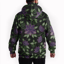 Load image into Gallery viewer, Purple Beaded Rose Hoodie with Face Cover 49 Dzine 
