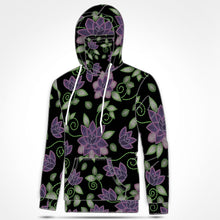 Load image into Gallery viewer, Purple Beaded Rose Hoodie with Face Cover 49 Dzine 
