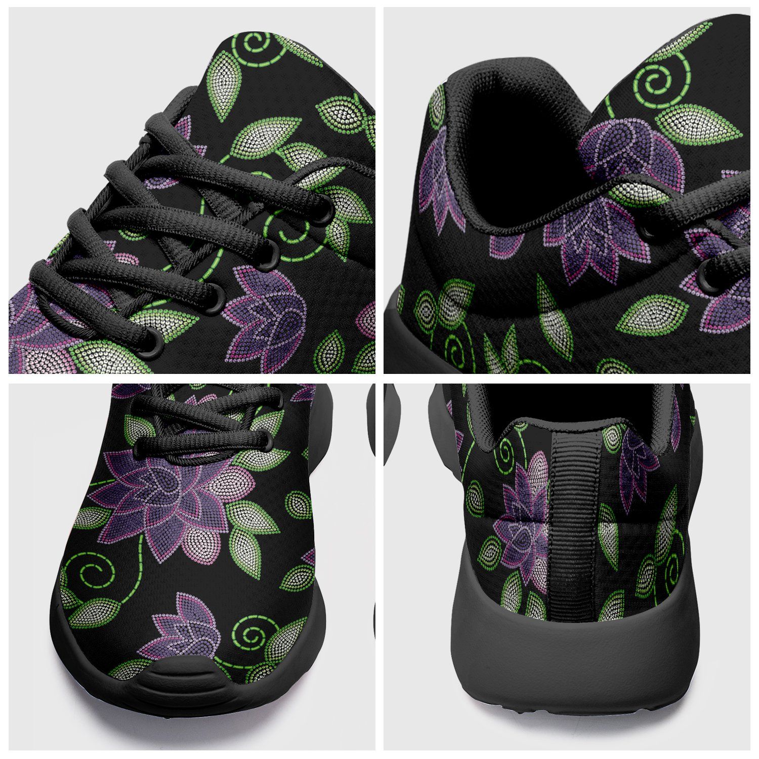 Purple Beaded Rose Ikkaayi Sport Sneakers ikkaayi Herman 