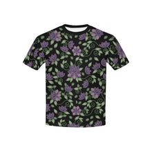 Load image into Gallery viewer, Purple Beaded Rose Kids&#39; All Over Print T-shirt (USA Size) (Model T40) All Over Print T-shirt for Kid (T40) e-joyer 
