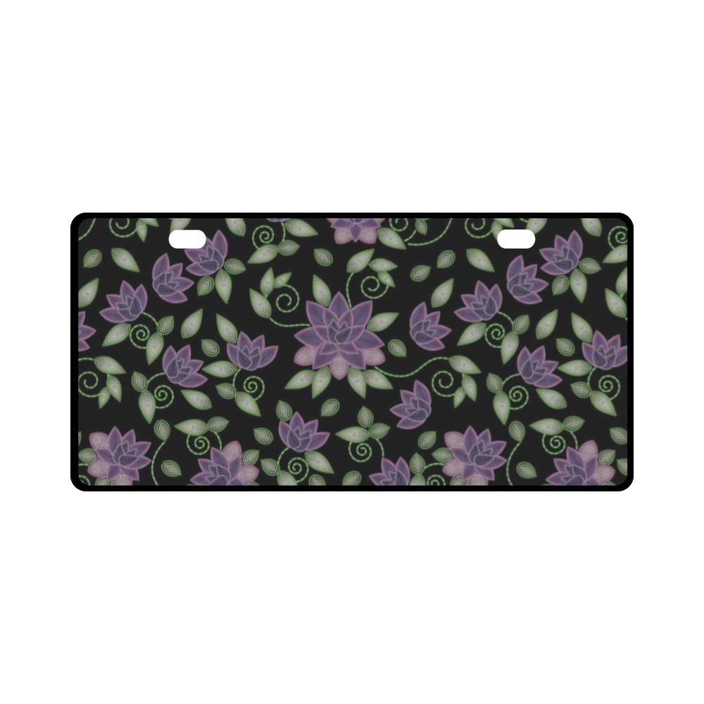 Purple Beaded Rose License Plate License Plate e-joyer 