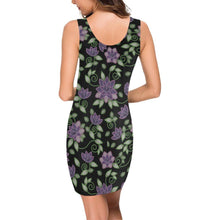 Load image into Gallery viewer, Purple Beaded Rose Medea Vest Dress (Model D06) Medea Vest Dress (D06) e-joyer 
