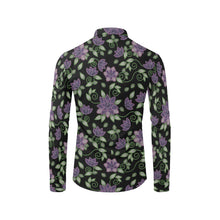 Load image into Gallery viewer, Purple Beaded Rose Men&#39;s All Over Print Casual Dress Shirt (Model T61) Men&#39;s Dress Shirt (T61) e-joyer 
