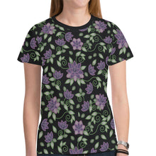 Load image into Gallery viewer, Purple Beaded Rose New All Over Print T-shirt for Women (Model T45) tshirt e-joyer 
