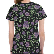 Load image into Gallery viewer, Purple Beaded Rose New All Over Print T-shirt for Women (Model T45) tshirt e-joyer 
