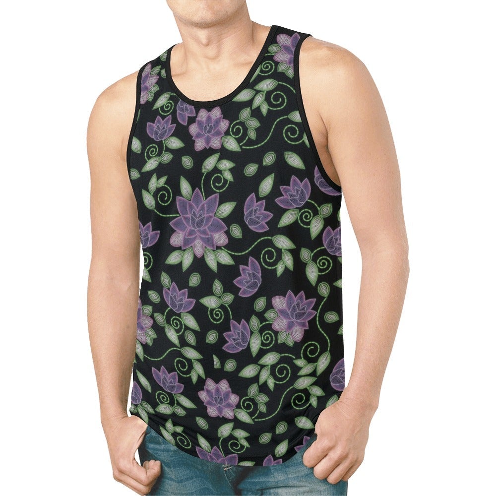 Purple Beaded Rose New All Over Print Tank Top for Men (Model T46) New All Over Print Tank Top for Men (T46) e-joyer 