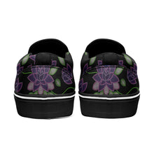 Load image into Gallery viewer, Purple Beaded Rose Otoyimm Canvas Slip On Shoes otoyimm Herman 
