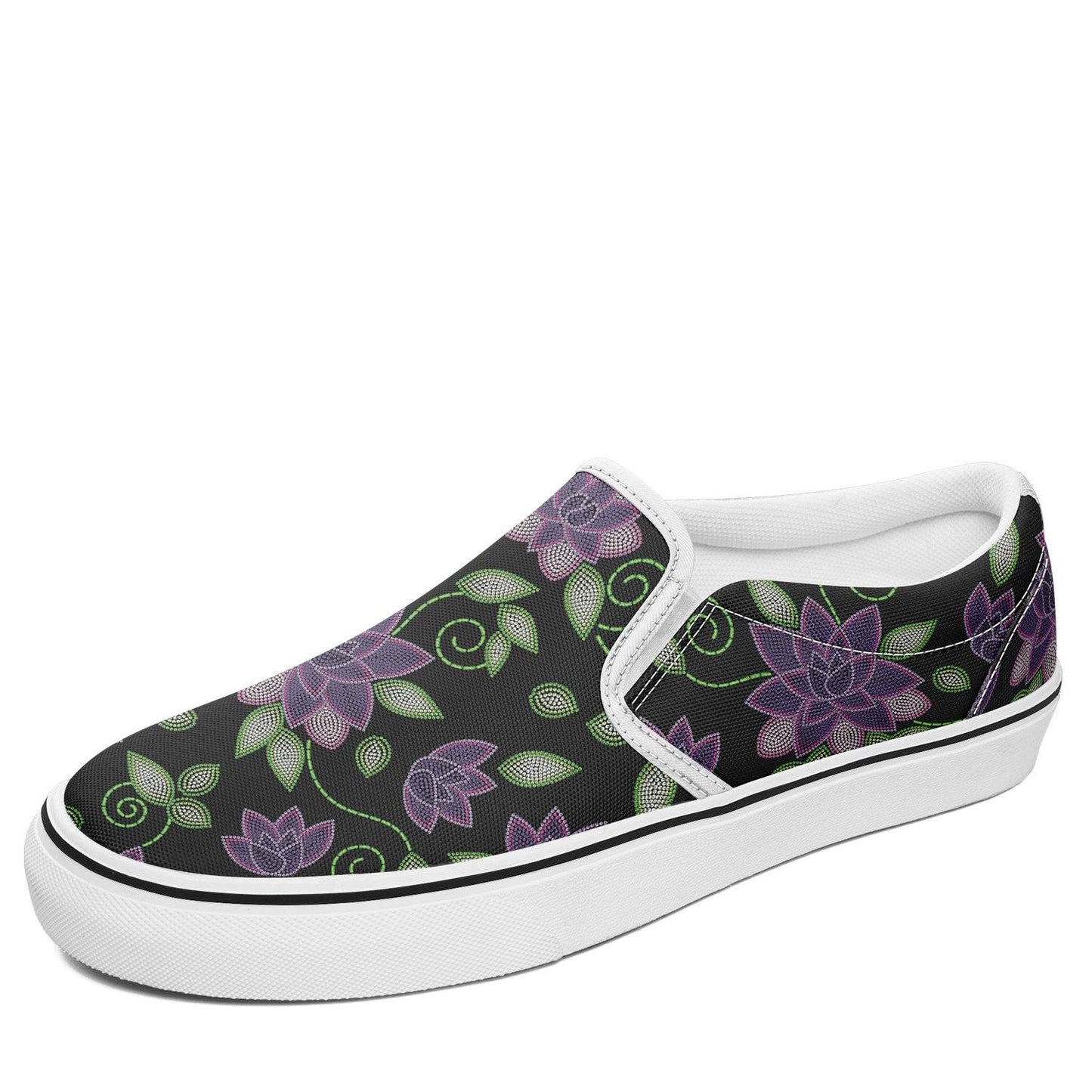 Purple Beaded Rose Otoyimm Canvas Slip On Shoes otoyimm Herman 