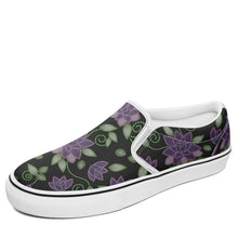 Load image into Gallery viewer, Purple Beaded Rose Otoyimm Canvas Slip On Shoes otoyimm Herman 
